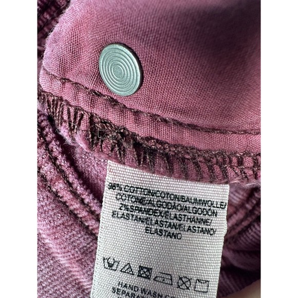 Free People Washed Pink Rose‎ Womens Corduroy Ankle Pants Waist 25 - Picture 4 of 7
